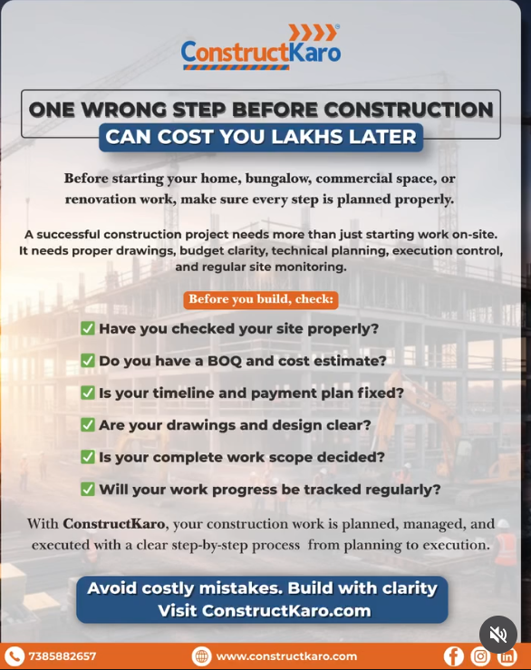 ONE WRONG STEP BEFORE CONSTRUCTION....