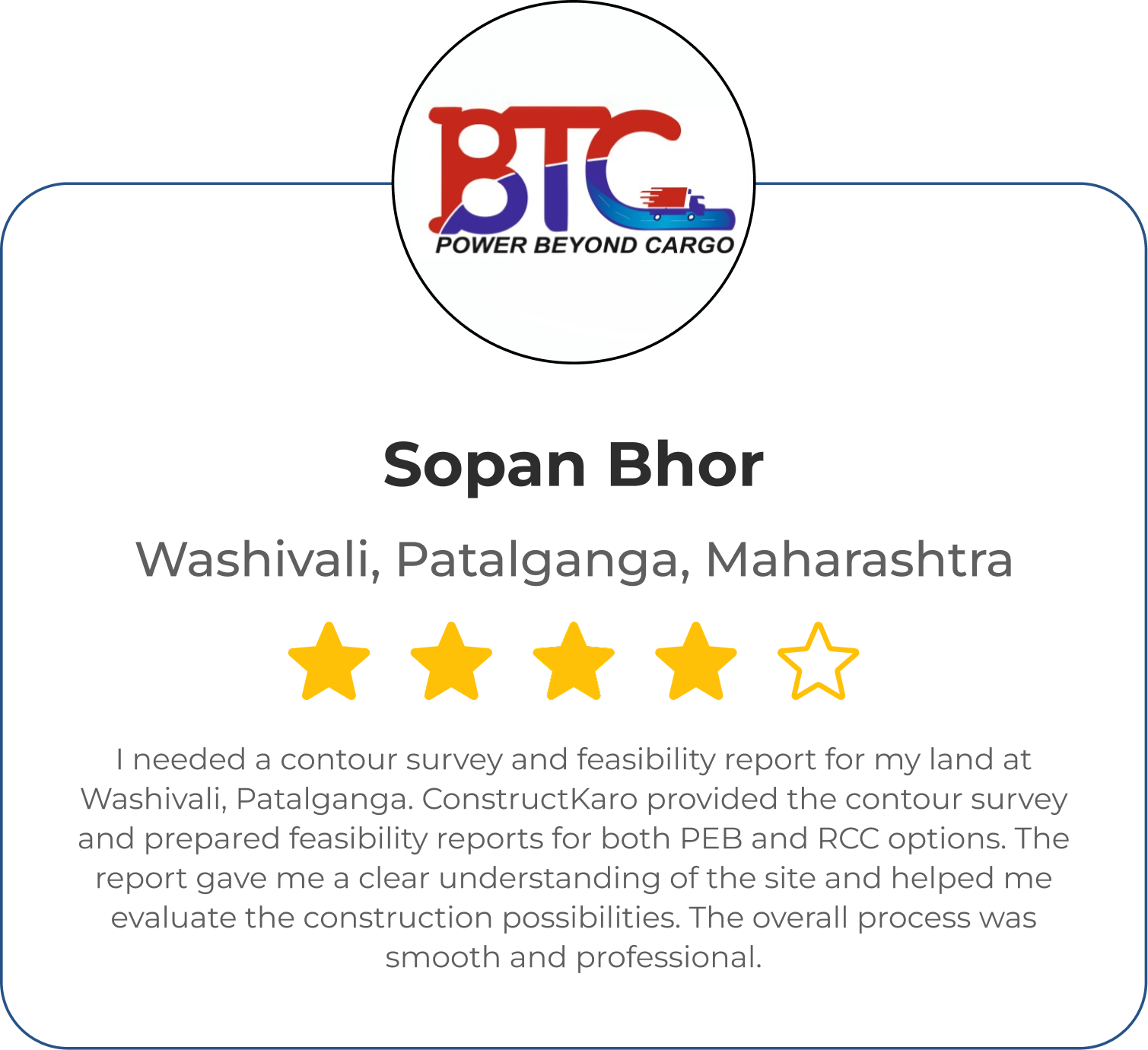 ConstructKaro customer testimonial