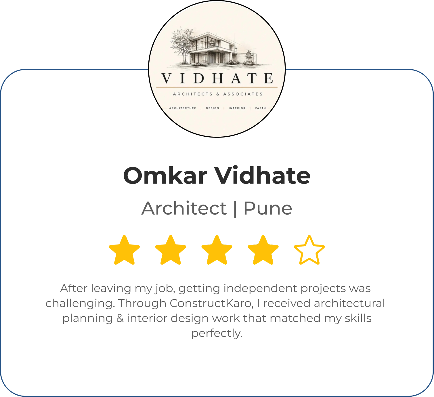 ConstructKaro customer testimonial
