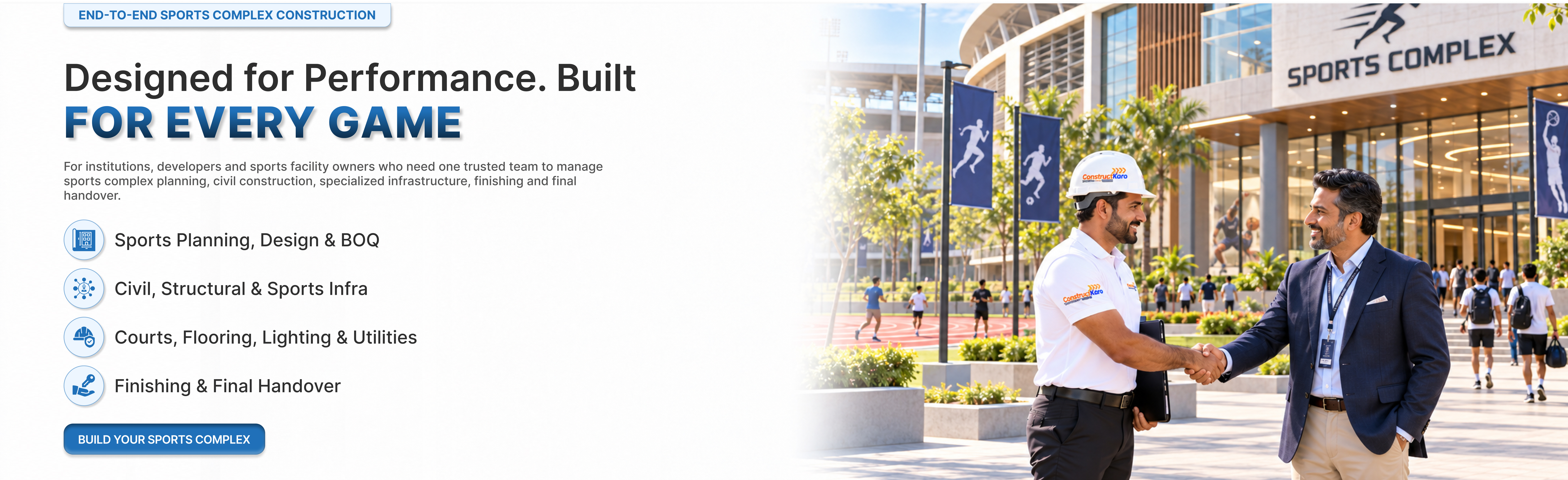 End-to-End Sports Complex Construction Solution