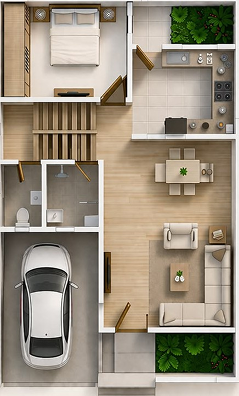 1 BHK Bungalow Design