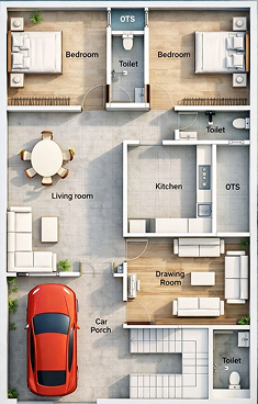 4 BHK Villa Design