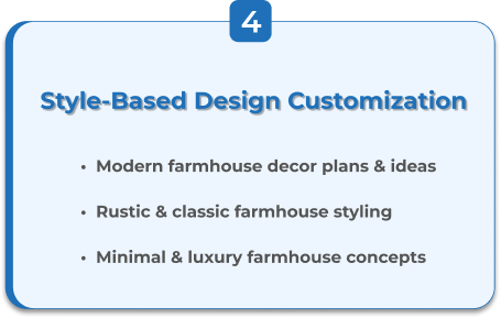 Style based farmhouse design customization