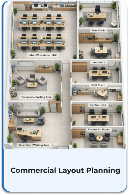 3 BHK floor plan design